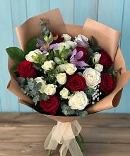 Букет цветов из:  Розы и Альстромерии в Юрлово