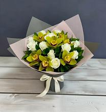 Букет цветов из:  Орхидеи и Розы в Юрлово