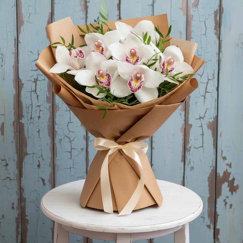 Букет цветов из: Орхидеи и Розы в Юрлово