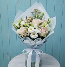 Букет цветов из:  Розы и Лизиантусы #REPLACE_PRED# Юрлово