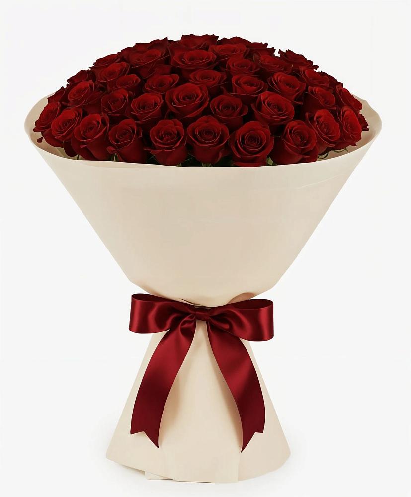 Букет 101 Бордовая роза Блэк Бакарра в Юрлово